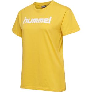 203518-5001-t-shirt-femme-hummel-cotton-logo-jaune