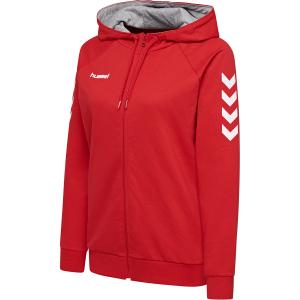 204232-3062-veste-zippe-femme-a-capuche-hummel-hmlgo-cotton-rouge