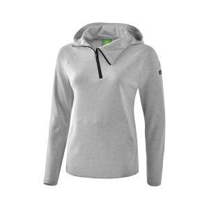 2071921-sweat-a-capuche-femme-erima-essential-gris-clair-chine-noir
