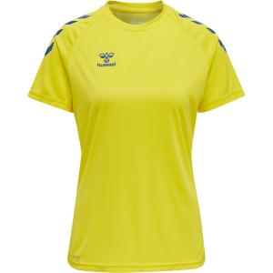 211944-5139-t-shirt-femme-hummel-core-poly-jaune-bleu