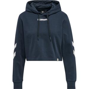 212561-7429-sweatshirt-a-capuche-crop-top-femme-hummel-hmllegacy-bleu-fonce