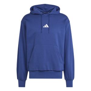 je3810-sweatshirt-a-capuche-adidas-essentials-feelcozy-fleece-dkblue-white