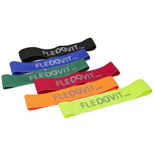 k2490-mini-bande-de-resistance-flexvit-x6-noir-bleu-vert-rouge-orange-jaune-32x5-7-cm