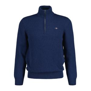 8030170-902-pull-a-col-montant-demi-zip-gant-casual-dark-jeansblue-melange