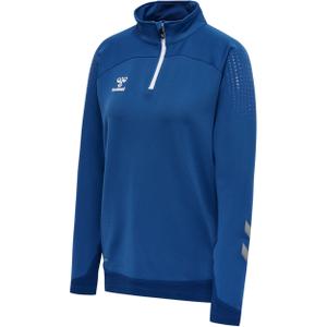 207424-7045-veste-de-survetement-semi-zippee-femme-hummel-lead-blue