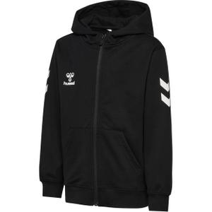 235116-2001-sweatshirt-a-capuche-zippe-enfant-hummel-2-0-chevron-black