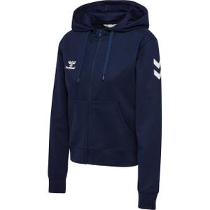 235117-7026-sweatshirt-a-capuche-zippe-femme-hummel-go-2-0-chevron-marine