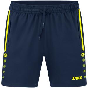 6289-f-904-short-femme-jako-allround-bleu-marine-jaune-fluo