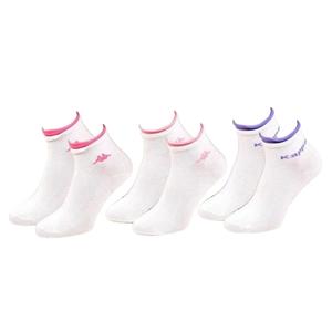 a005892-chaussettes-2-3-bord-roule-enfant-kappa-x40-blanc-rose-clair-fuchsia-rose