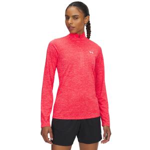 1384225-713-haut-d-entrainement-1-2-zip-femme-under-armour-tech-racer-red