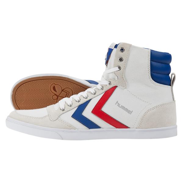 chaussures-montantes-hummel-slimmer-stadil-blanc-bleu-rouge