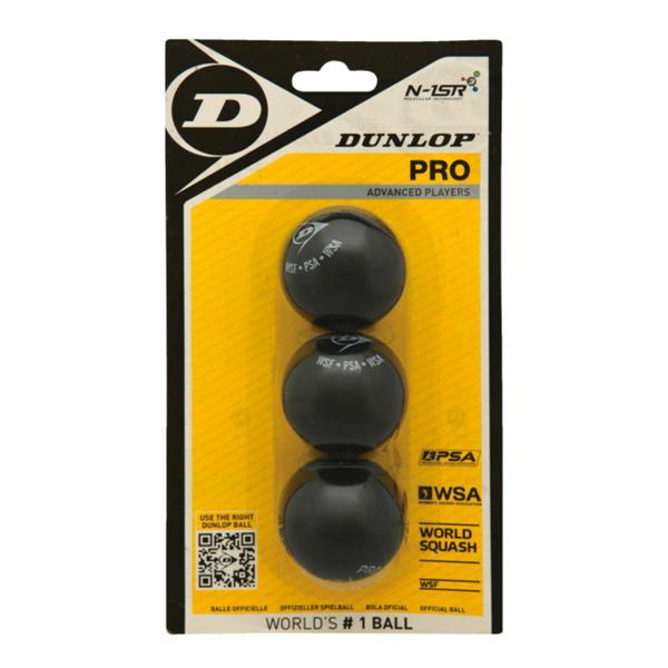 700109-lot-de-3-balles-de-squash-dunlop-pro-blister-noir-tu