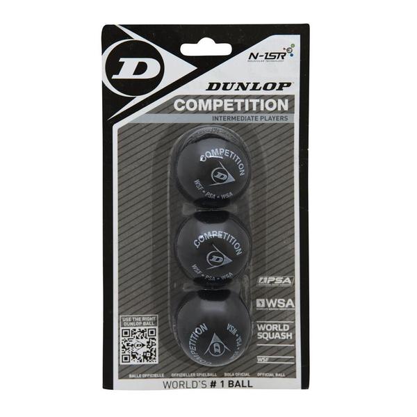 700113-lot-de-3-balles-squash-dunlop-competition-blister-noir-tu