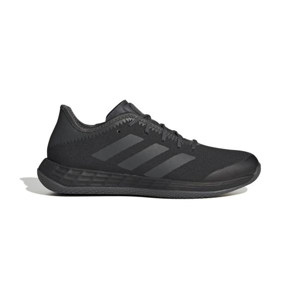 chaussures-adidas-adizero-fastcourt-handball-noir-gris-fonce-or