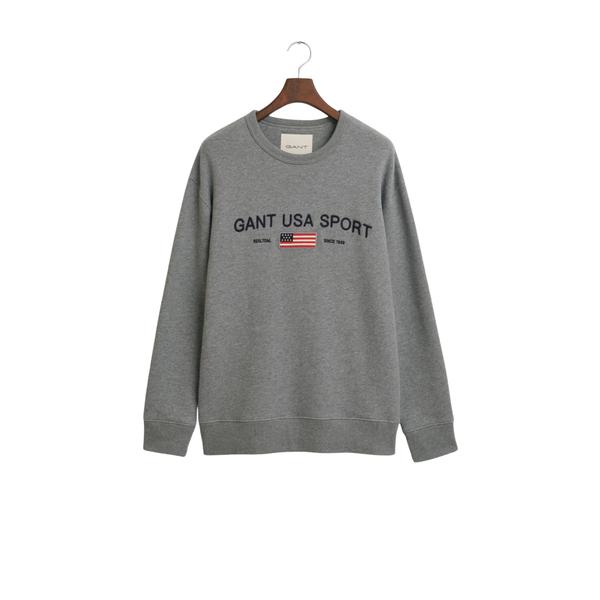 2067014-93-sweatshirt-col-rond-gant-graphic-grey-melange