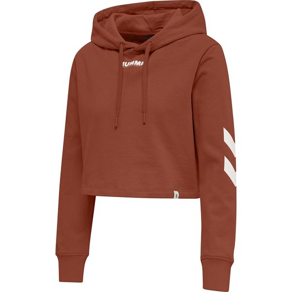 212561-8161-sweat-a-capuche-crop-femme-hummel-legacy-brown