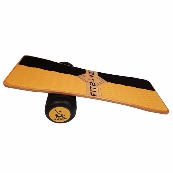1622302-planche-d-equilibre-plus-rouleau-rollerbone-fitbone-plus-pro-marron-noir-90x35x2-5-cm