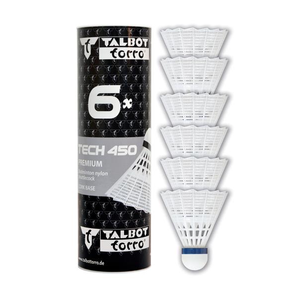 469182-volant-badminton-talbot-torro-tech-450-korb-x6-white-blue-medium-tu