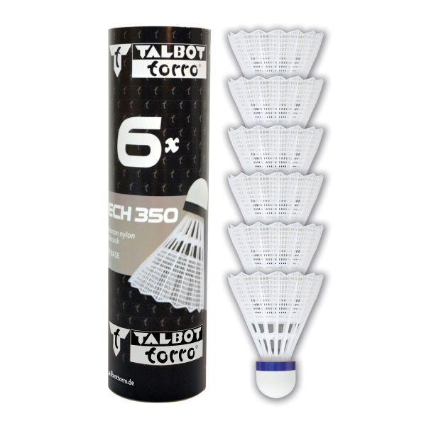 479102-volant-badminton-talbot-torro-tech-350-korb-x6-white-blue-medium-tu