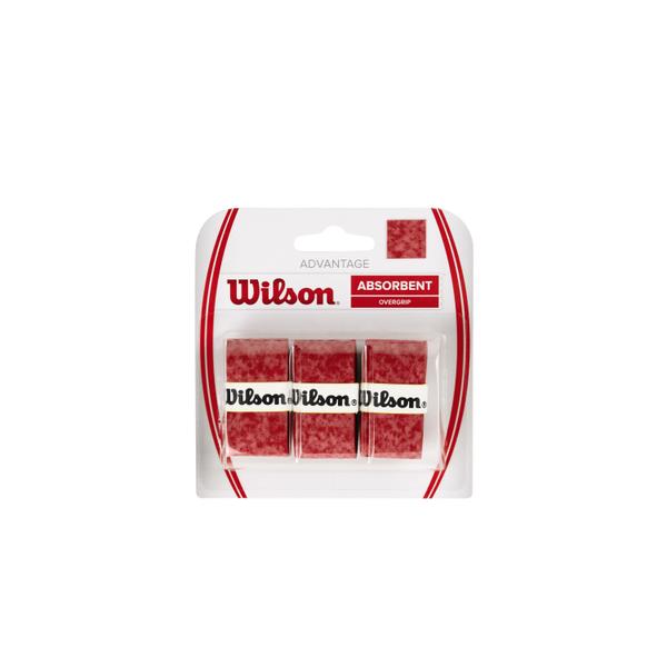 wrz4033rd-plus-lot-de-3-surgrips-de-tennis-wilson-advantage-red-tu